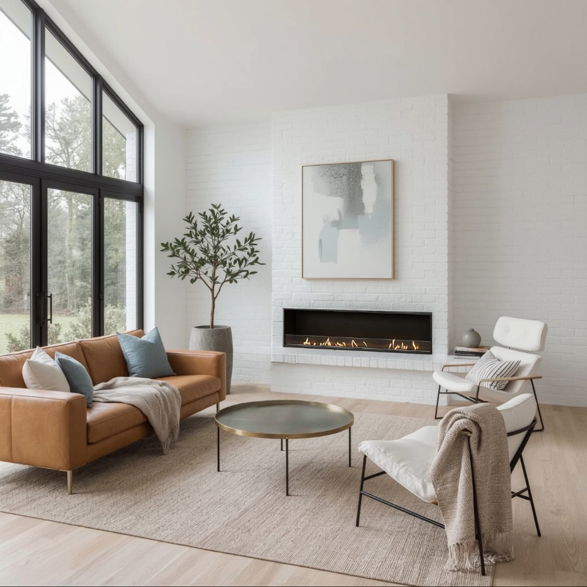 Decoflame Net Zero Emission F6 Fireplace Insert - Smart Home Control & 20.5 to 80 Hour Long Burn Times