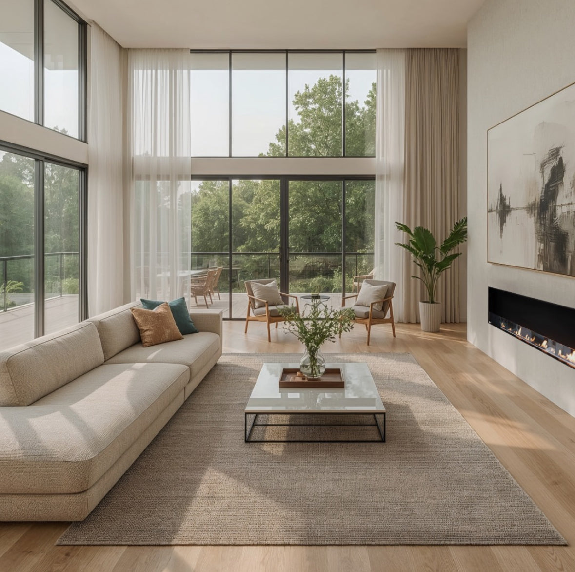 Decoflame Net Zero Emission F6 Fireplace Insert - Smart Home Control & 20.5 to 80 Hour Long Burn Times