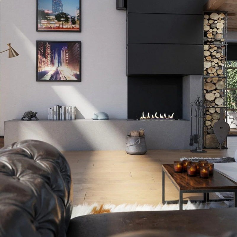 Decoflame Net Zero Emission F3 Fireplace Insert - Remote Control & 20.5 Hour Long Burn Times